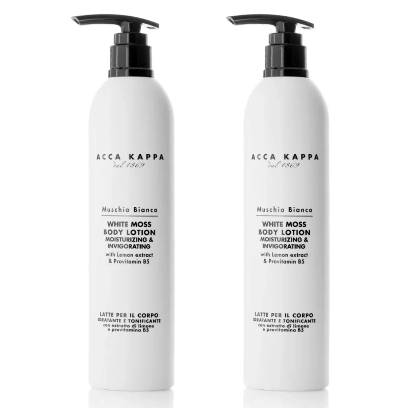 Acca Kappa White Moss Body Lotion 10oz Set of 2 New