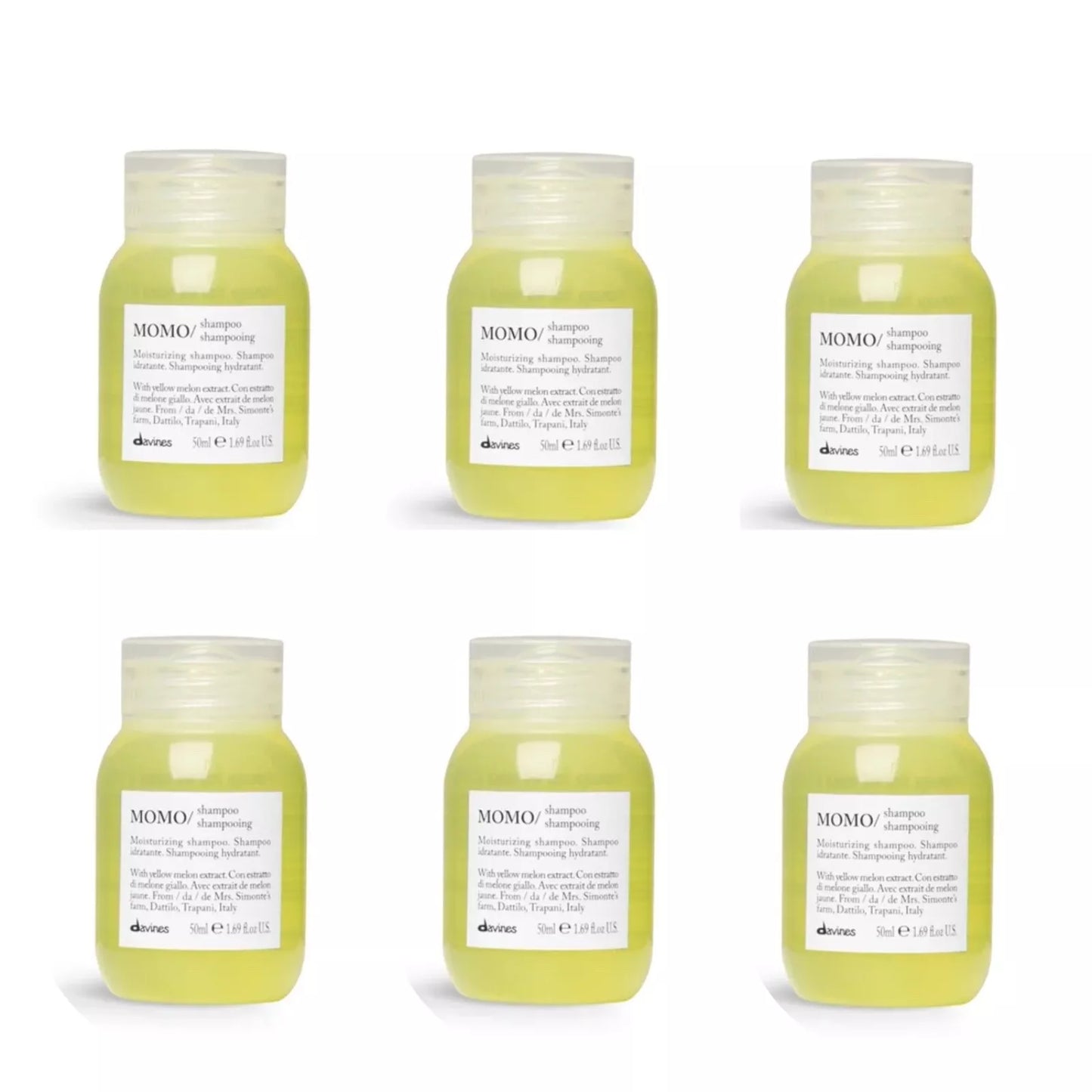 Davines Momo Moisturizing Shampoo 50ml Set of 6 New