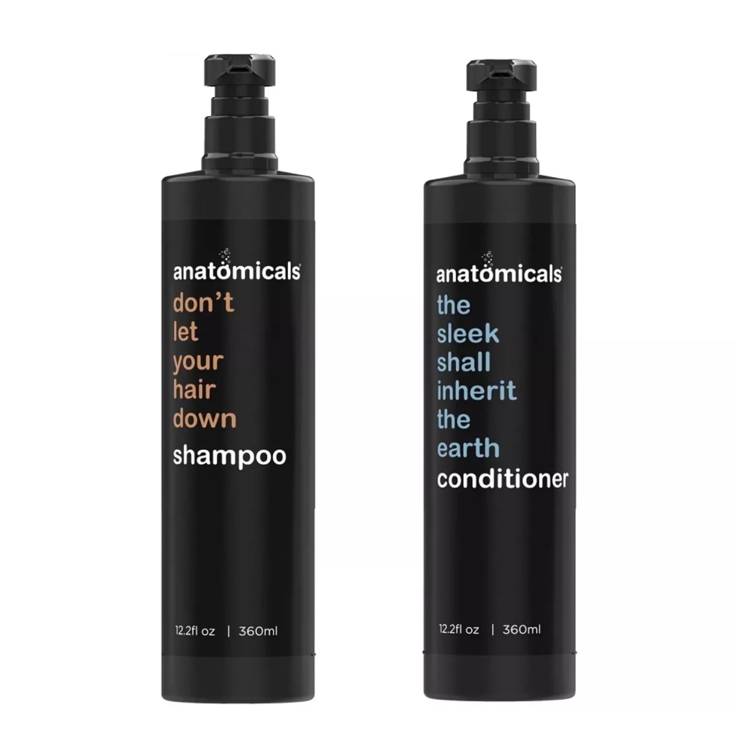 Anatomicals Don't Let Your Hair Down Shampoo & Conditioner 12oz New