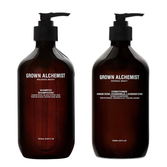 Grown Alchemist Damask Rose Shampoo & Conditioner Bundle (500ml each)